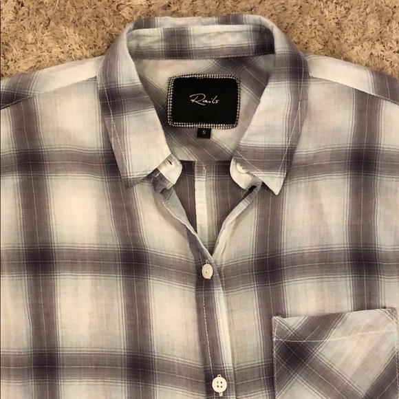 Rails Lightweight Cotton Plaid Button Up Shirt - Picture 3 of 8